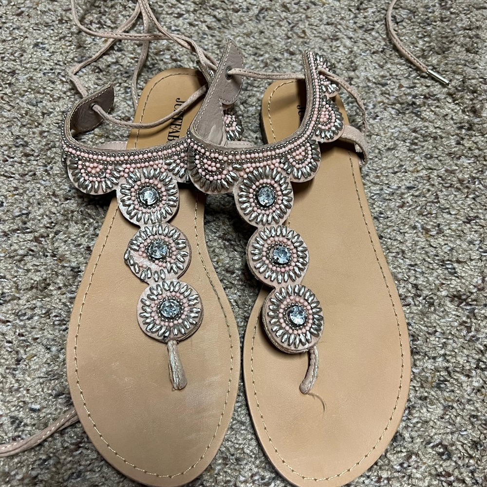 JustFab lace up sandals size 9.5